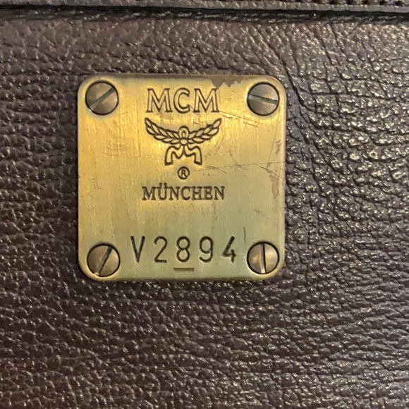 MCM Visetos Mini Handbg Leather and Canvas Brown/Tan - Picture 11 of 17